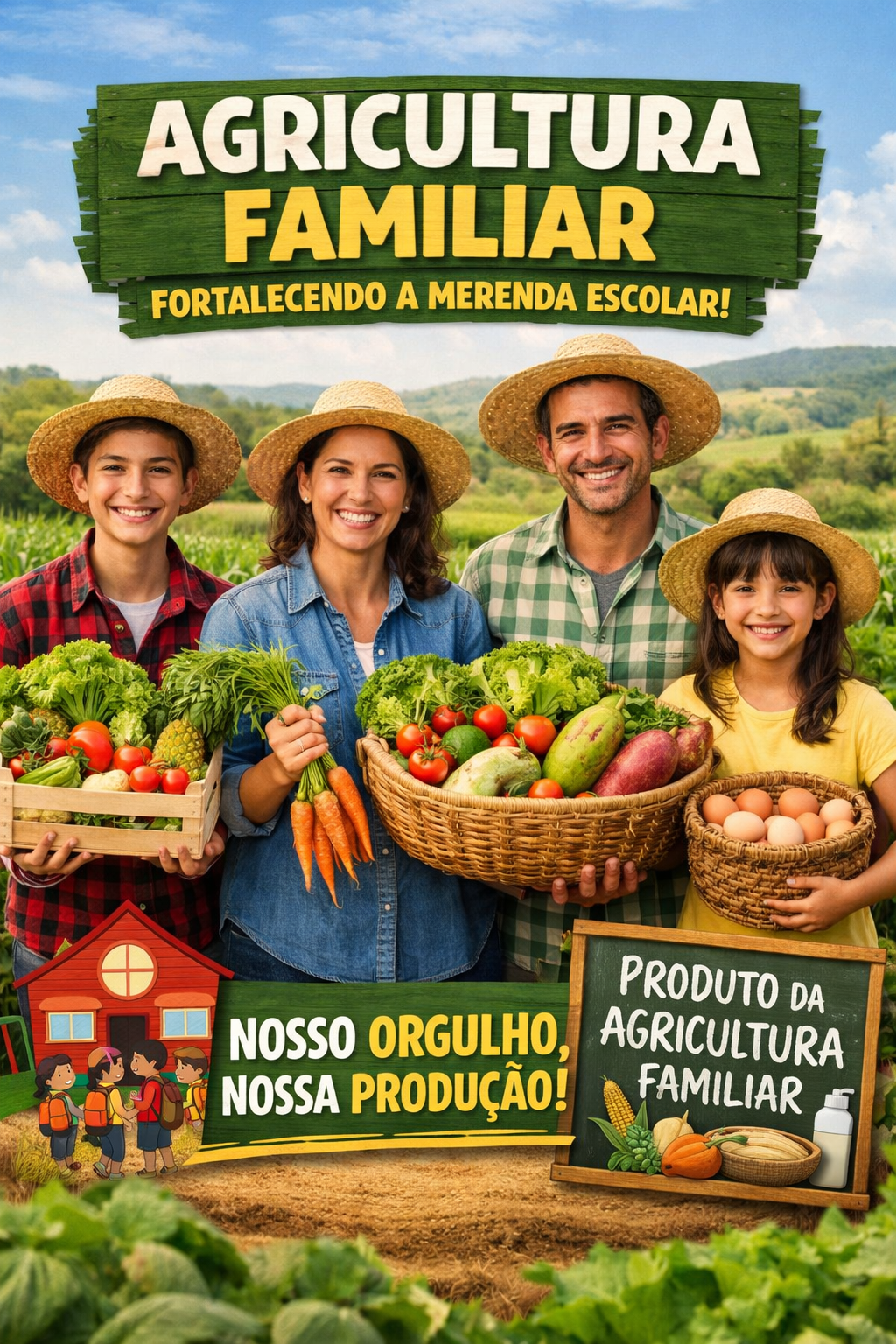 Abertura do Credenciamento nº 002/2026 para a aquisição de gêneros alimentícios da agricultura familiar