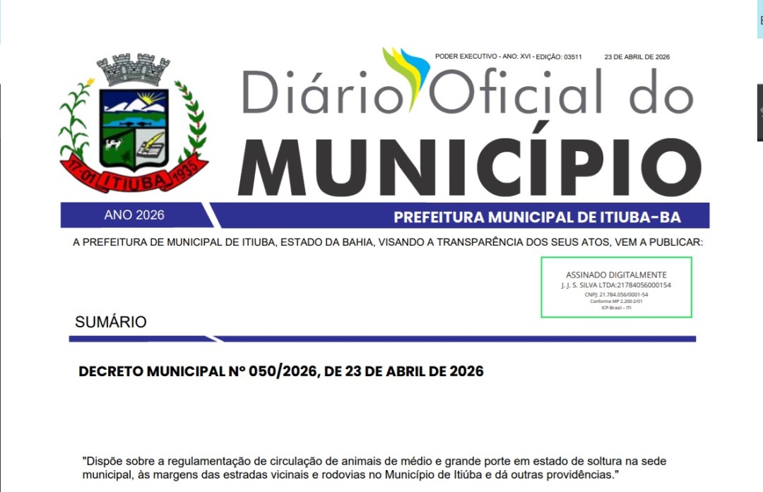 Mais segurança nas estradas: Prefeitura de Itiúba proíbe animais soltos em vias públicas